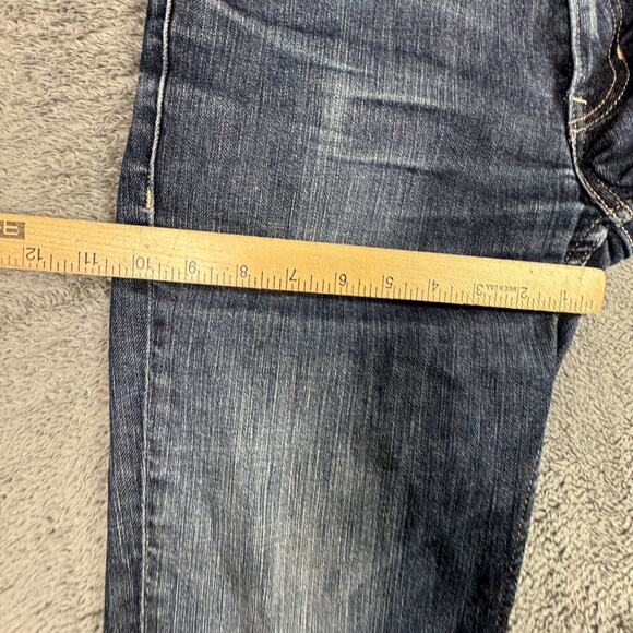 Y2K levis Jeans Mens 32x30 Low Rise Stone Rinse Adjustable Waist Flap Accent - Picture 9 of 11